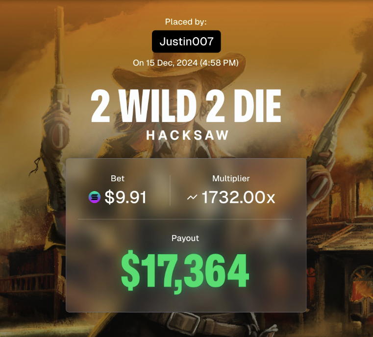 Goated.com Casino Big Win - 2 Wild 2 Die